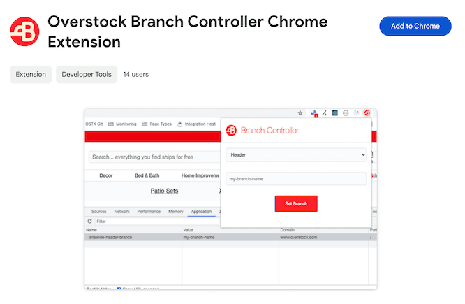 Branch Controller Extension Chrome WebStore